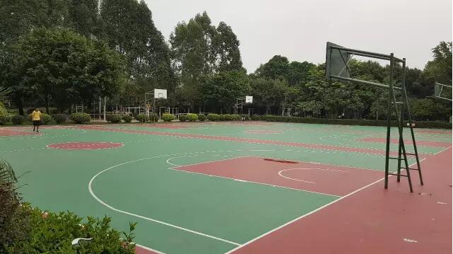 英語實(shí)驗(yàn)學(xué)校硅PU籃球場(chǎng)羽毛球場(chǎng)