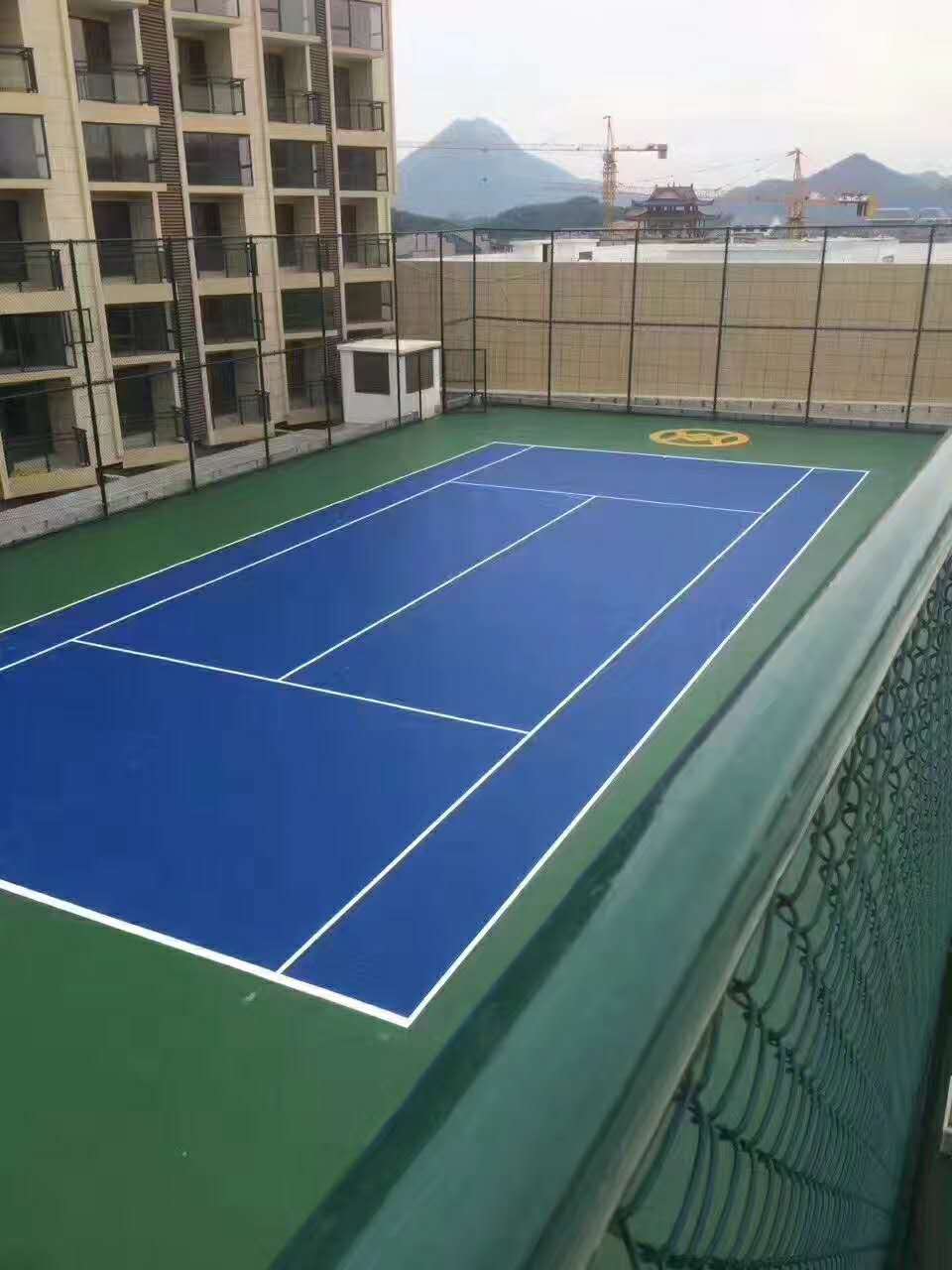 硅pu塑膠球場施工案例