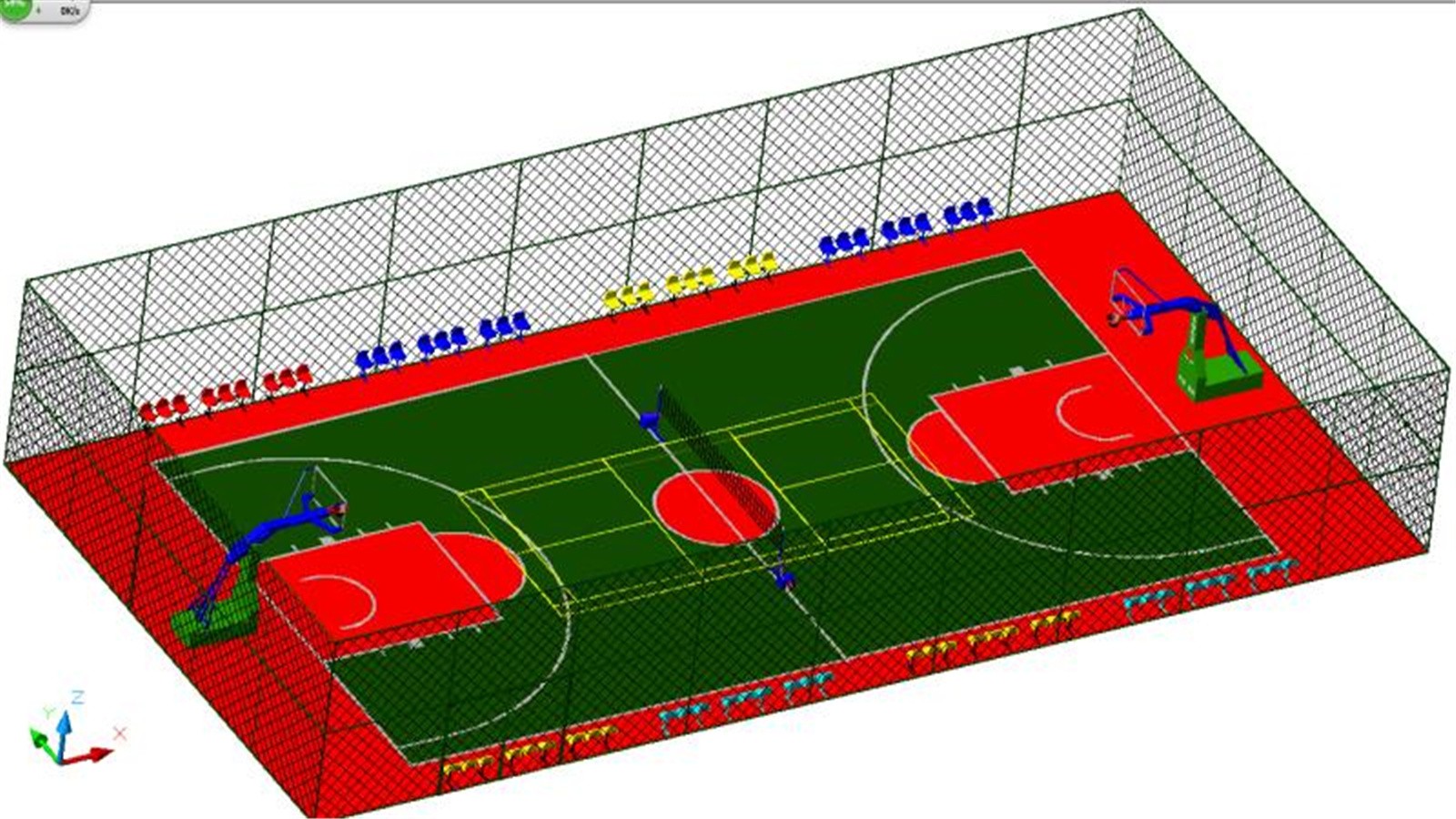 標(biāo)準(zhǔn)籃球場(chǎng)地平面示意圖